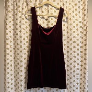 Forever 21 Burgundy Velvet Sleeveless Mini Dress
